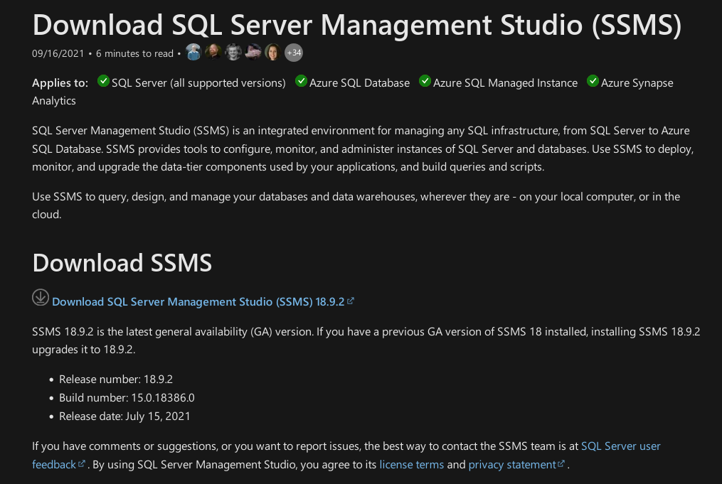 Screenshot 2021-09-30 at 05-27-17 Download SQL Server Management Studio (SSMS) - SQL Server Management Studio (SSMS) Screenshot 2021-09-30 at 05-27-17 Download SQL Server Management Studio (SSMS) - SQL Server Management Studio (SSMS)